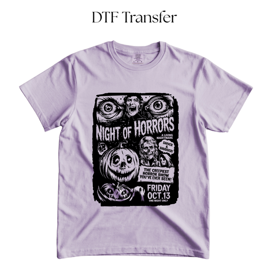 Night of Horrors Single Color DTF Transfer