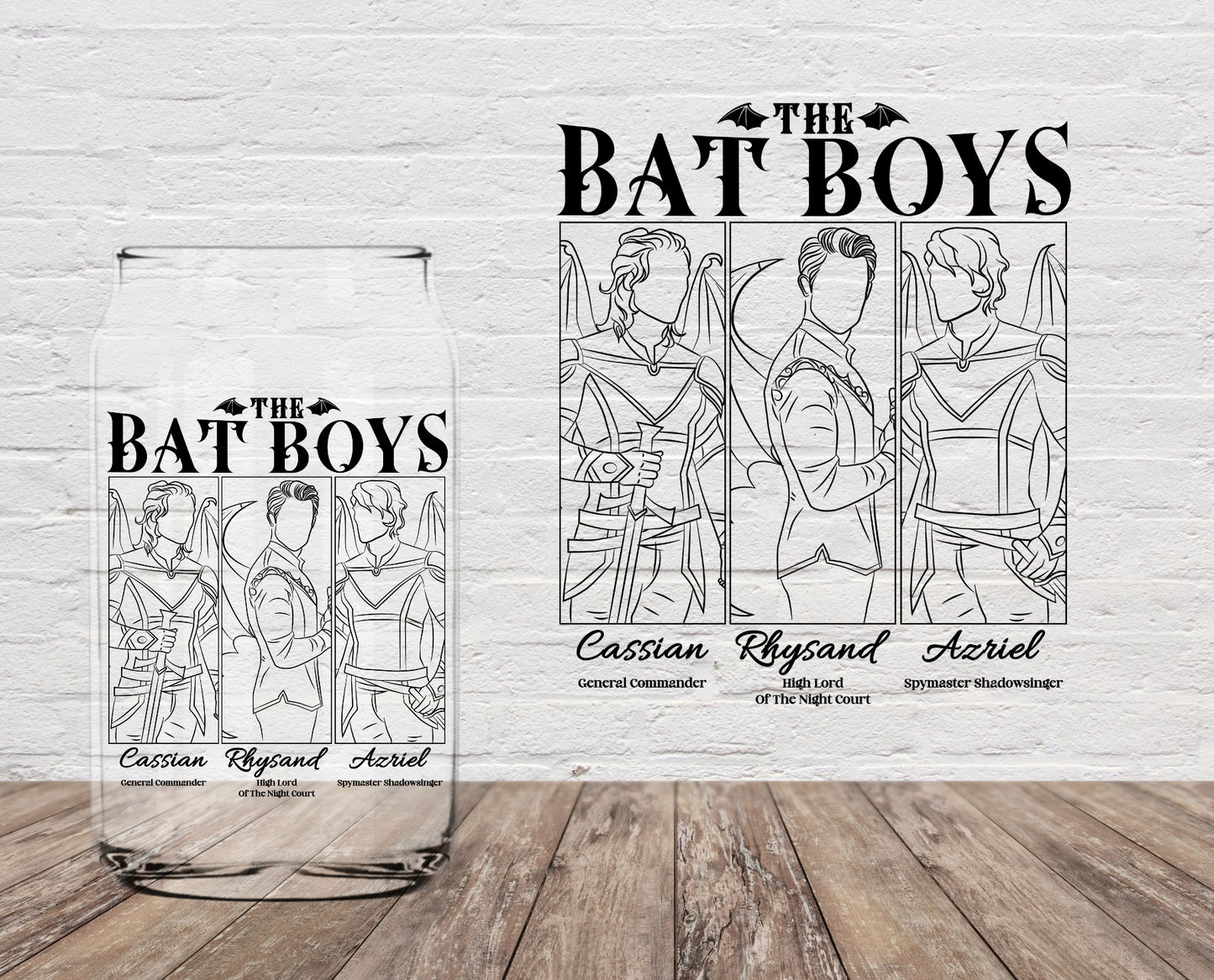 The Bat Boys 4" UV DTF DOUBLE SIDE