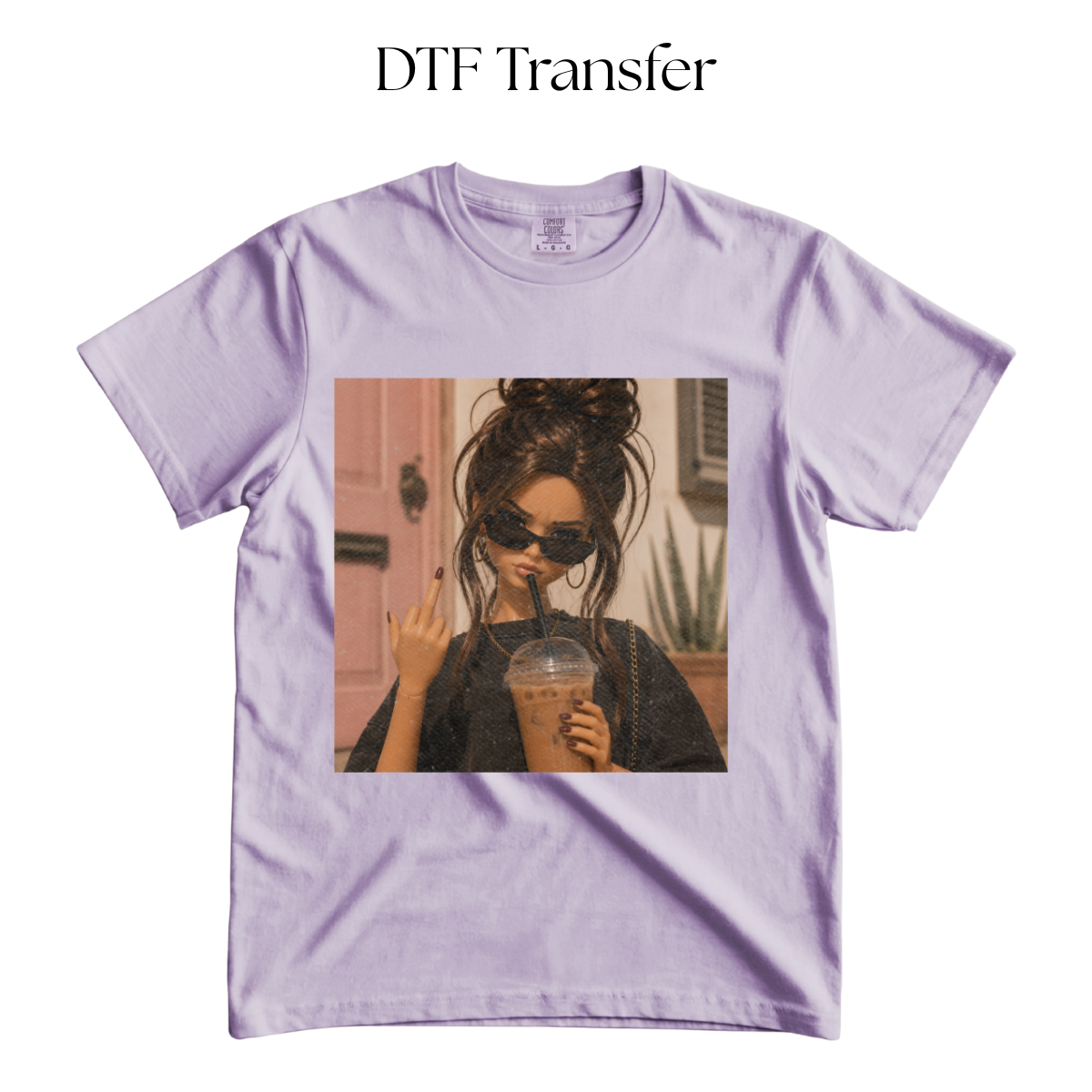 Middle Finger Doll Face DTF Transfer