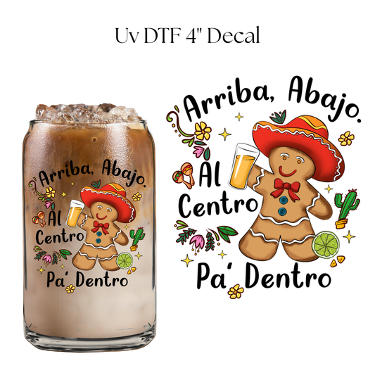 Arriba Abajo Al Centro 4” UV DTF Decal