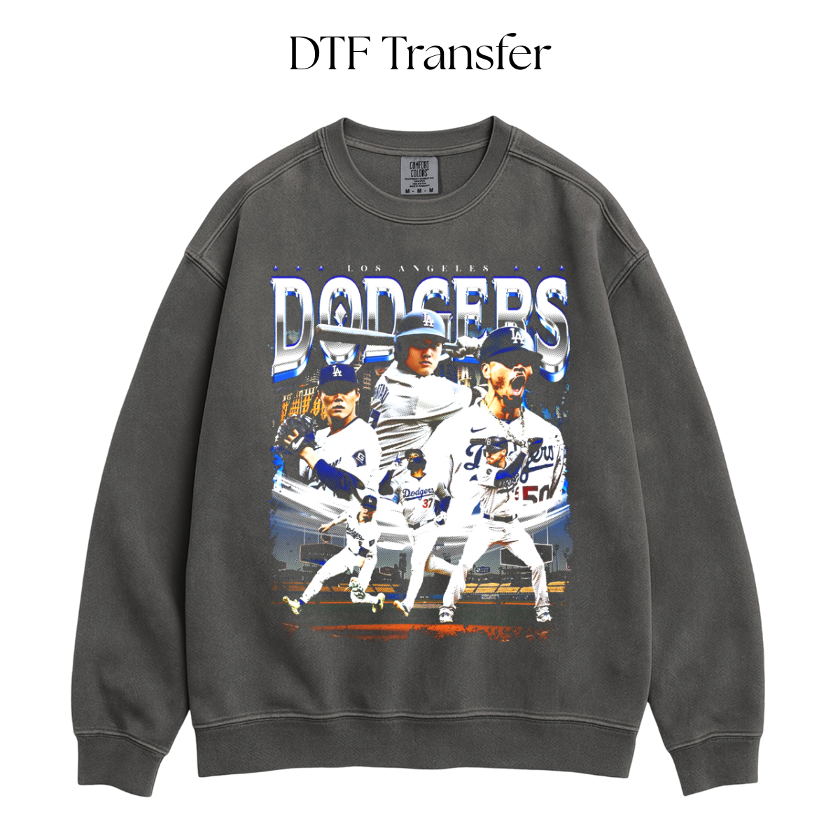 LA Dodg 2025 DTF Transfer (PRESS ON BLACK)