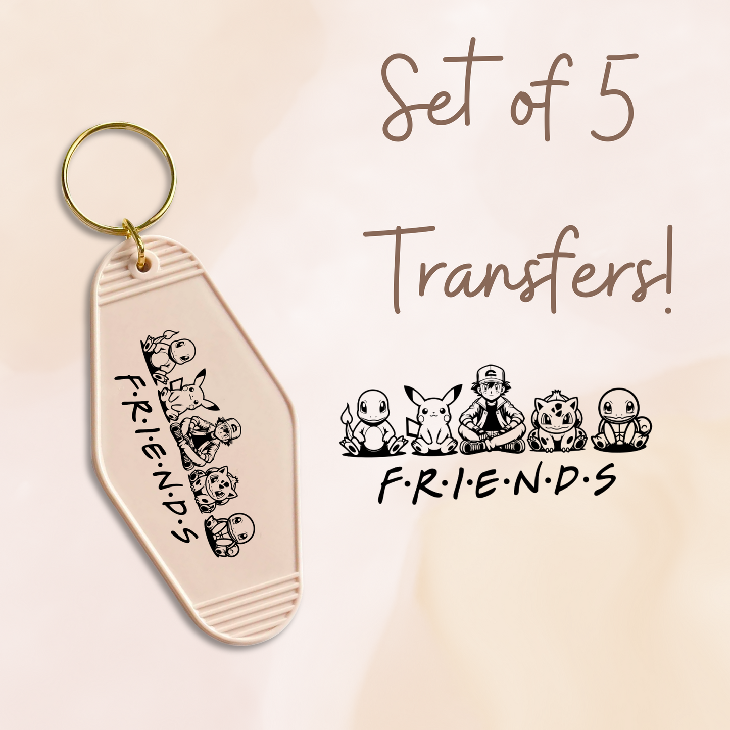 Poke Friends MOTEL KEYCHAIN Transfer