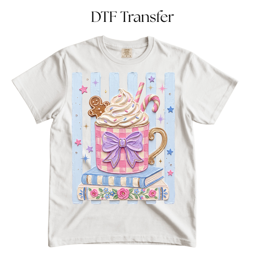 Christmas Pink Mug DTF Transfer