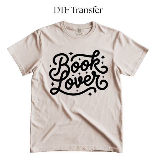 Book Lover Single Color DTF Transfer
