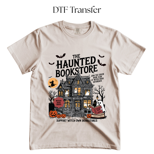 The Haunted Bookstore DTF Transfer