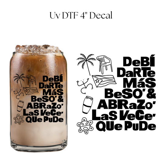 Debi Darte Mas Beso 4” UV DTF Decal