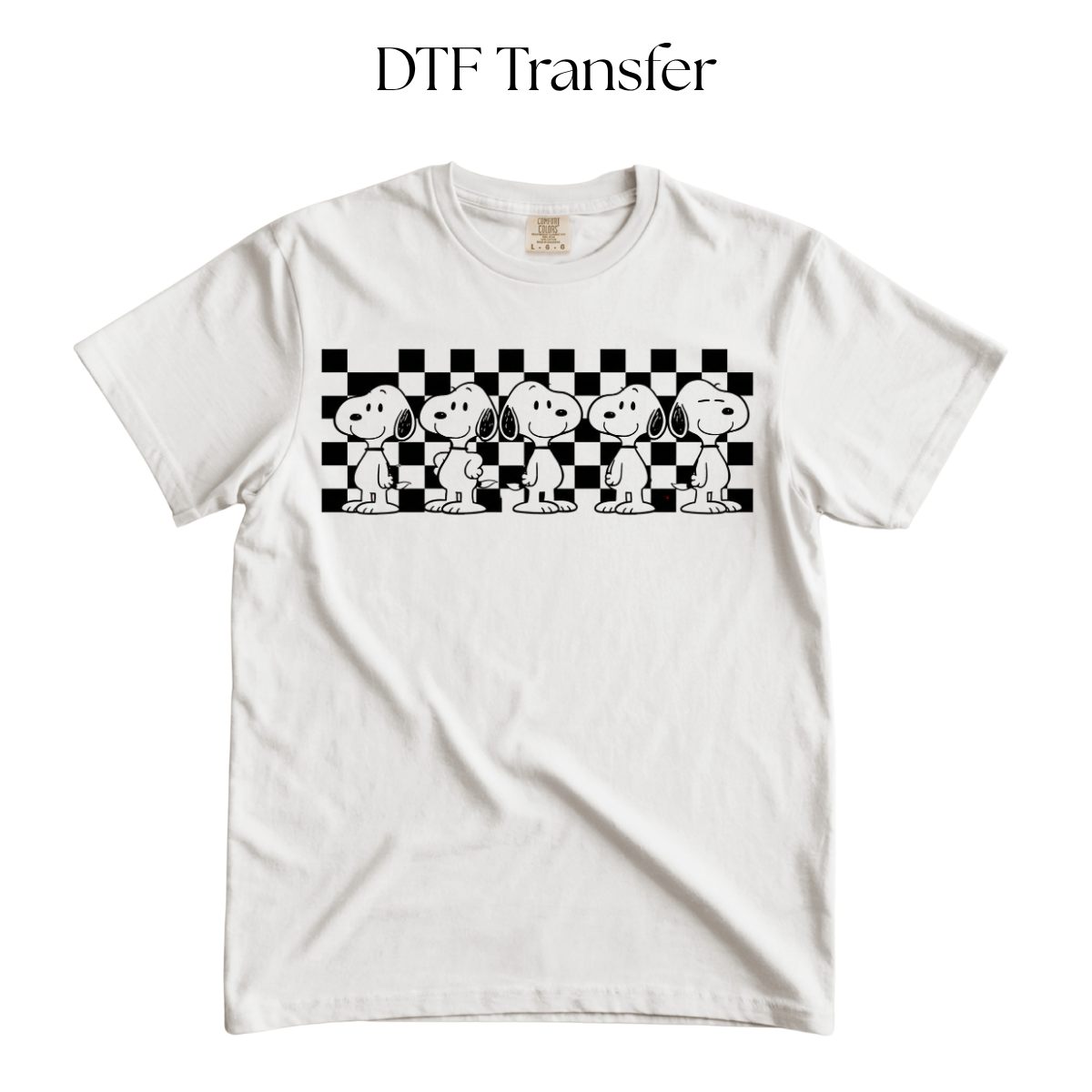 Snoop Checkers Single Color DTF Transfer