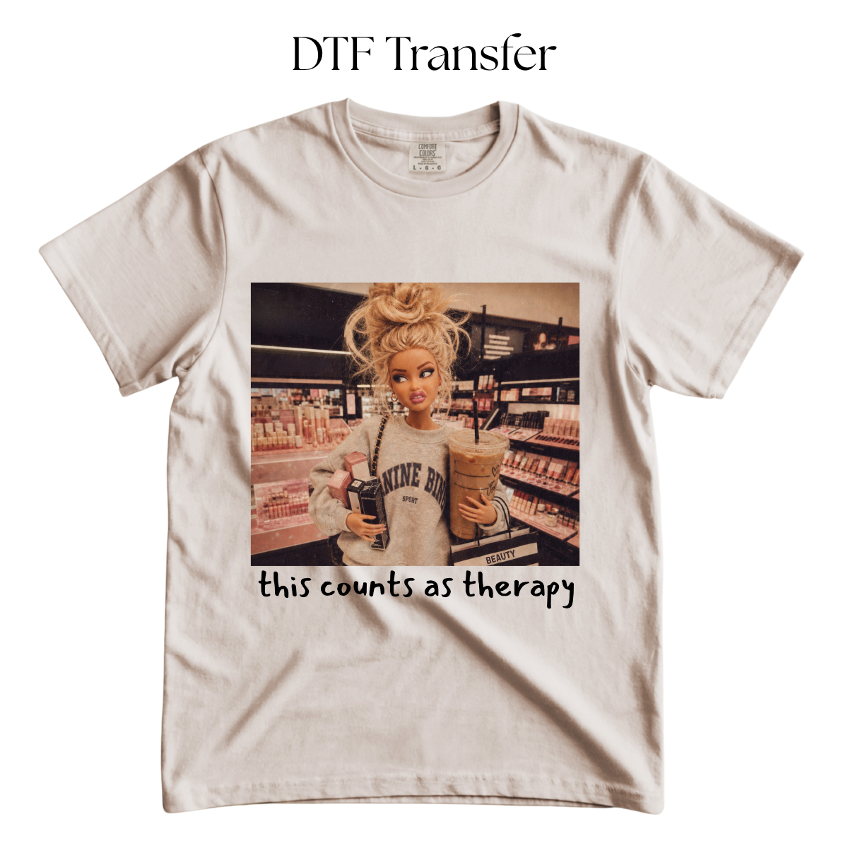 Doll This Counts as Therapy DTF Transfer