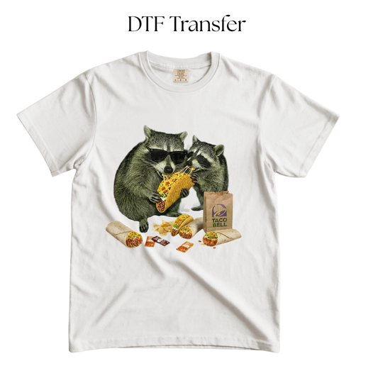 Taco Raccoon DTF Transfer