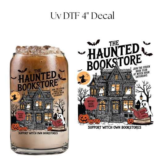 The Haunted Bookstore 4” UV DTF Decal