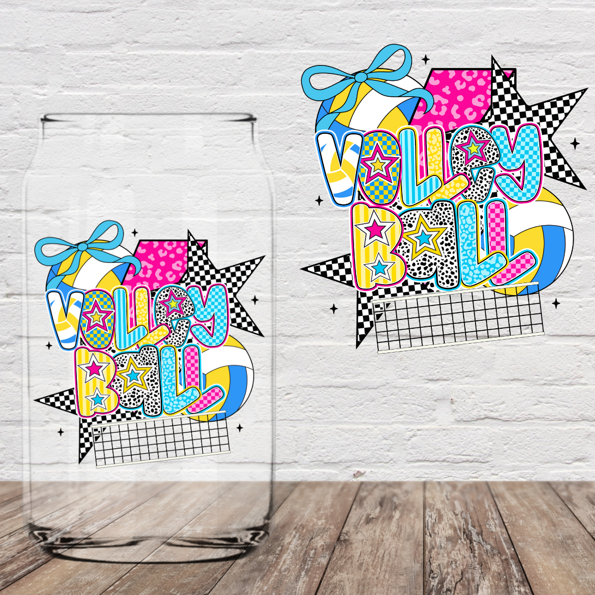 Colorful Volleyball 4" UV DTF (Print to Order)