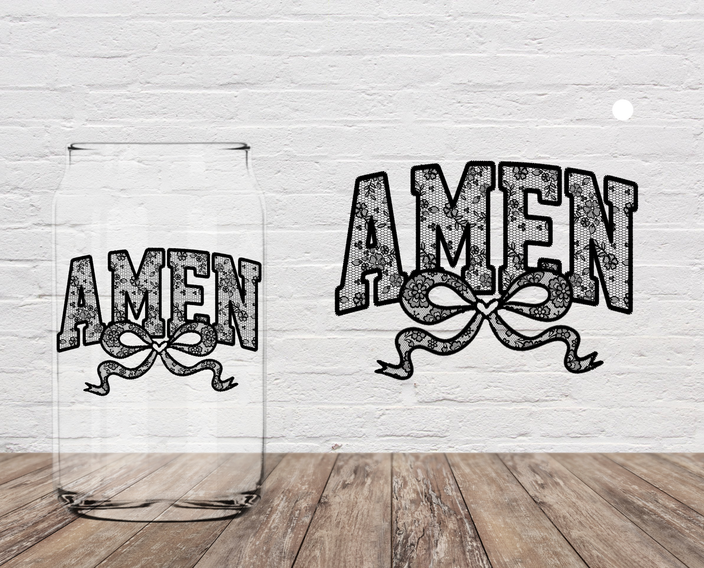 Amen Stitched 4" UV DTF