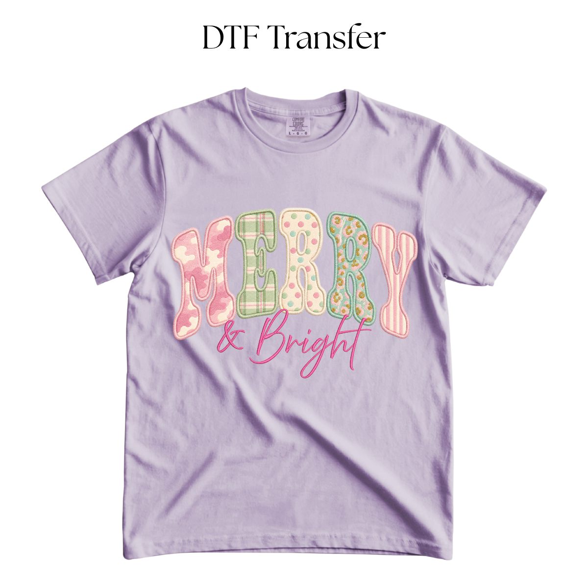 Merry and Bright DTF Transfer