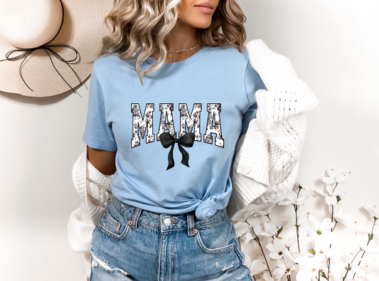 Mama Black Bow DTF TRANSFER