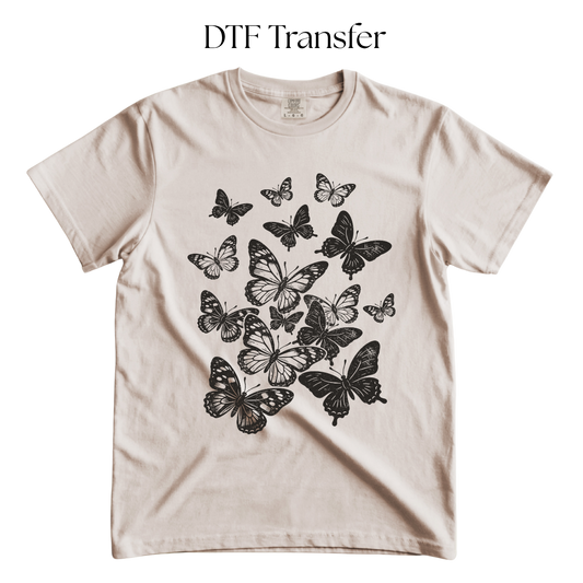 Butterflies Single Color DTF Transfer