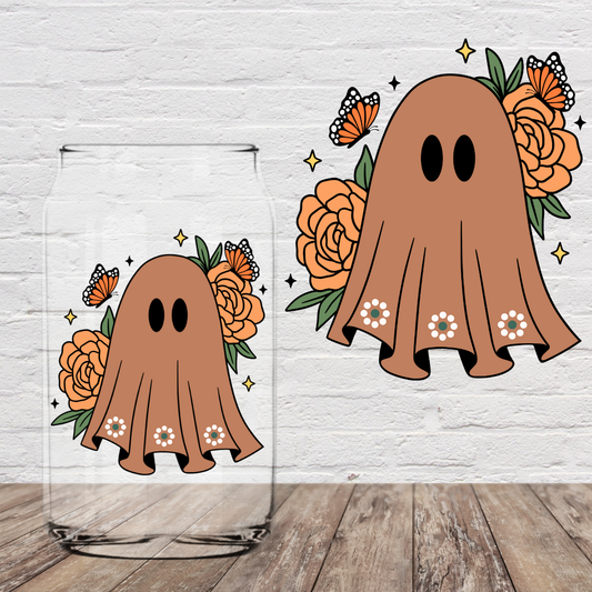 Brown Talavera Ghostie 4" UV DTF (print to order)