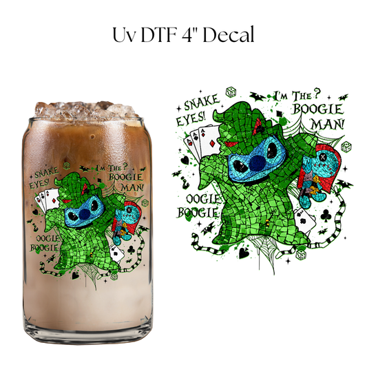 Blue Alien Snack Eyes 4” UV DTF Decal