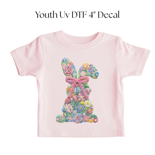 YOUTH Floral Bunny DTF Transfer