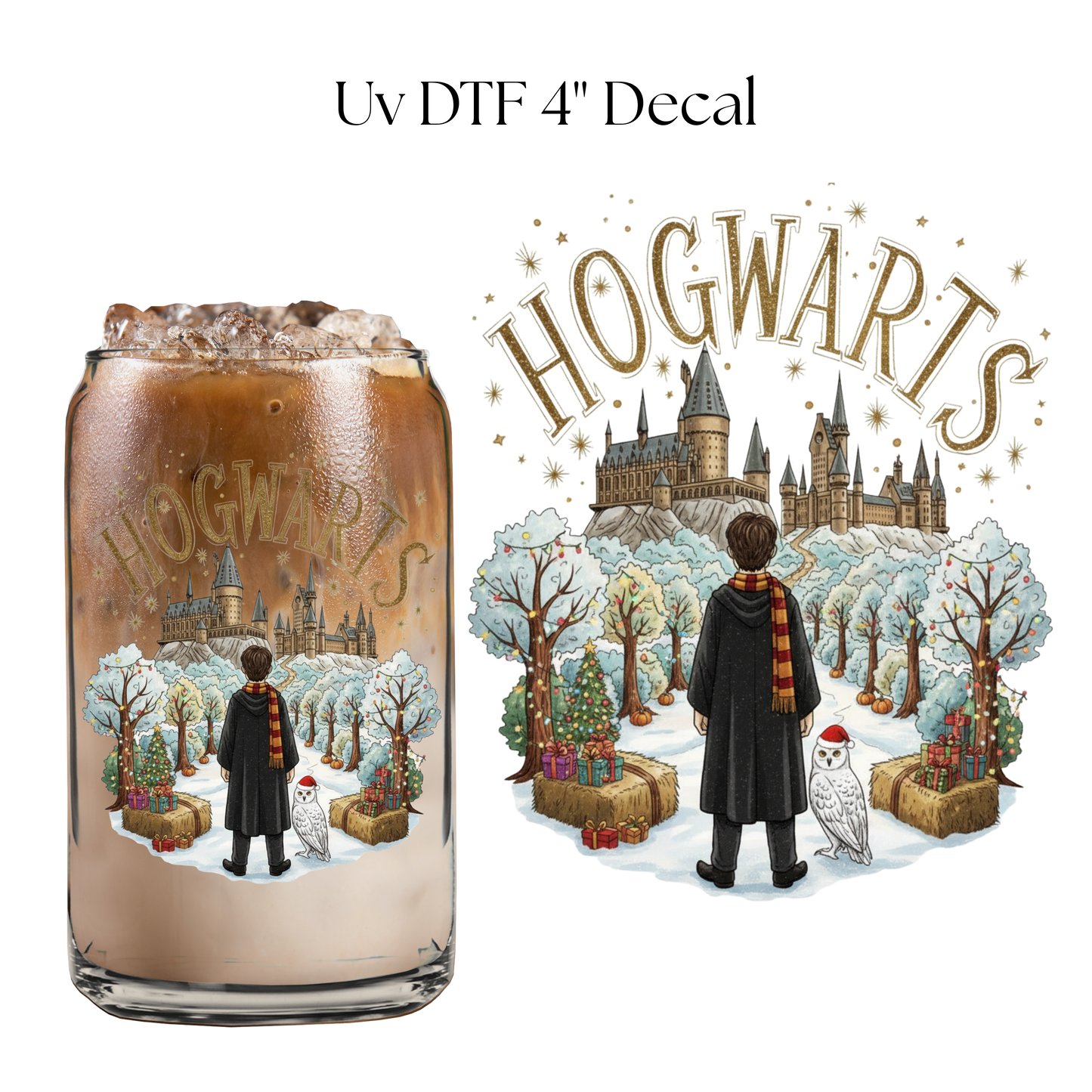 Wizard Castle Christmas 4” UV DTF Decal