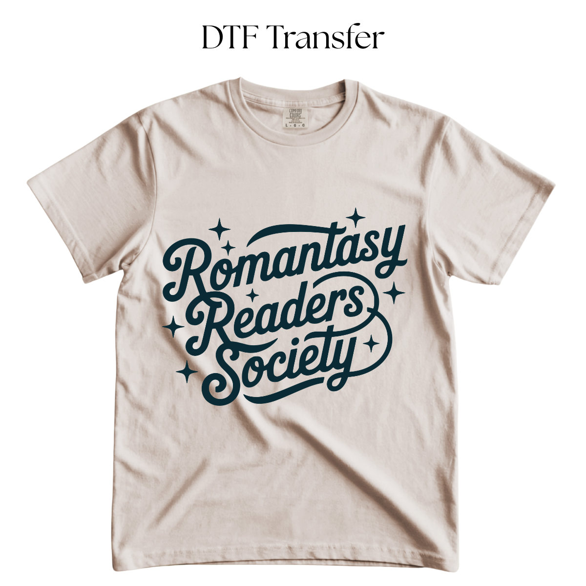 Romantasy Readers Club Dark Teal Single Color  DTF Transfer