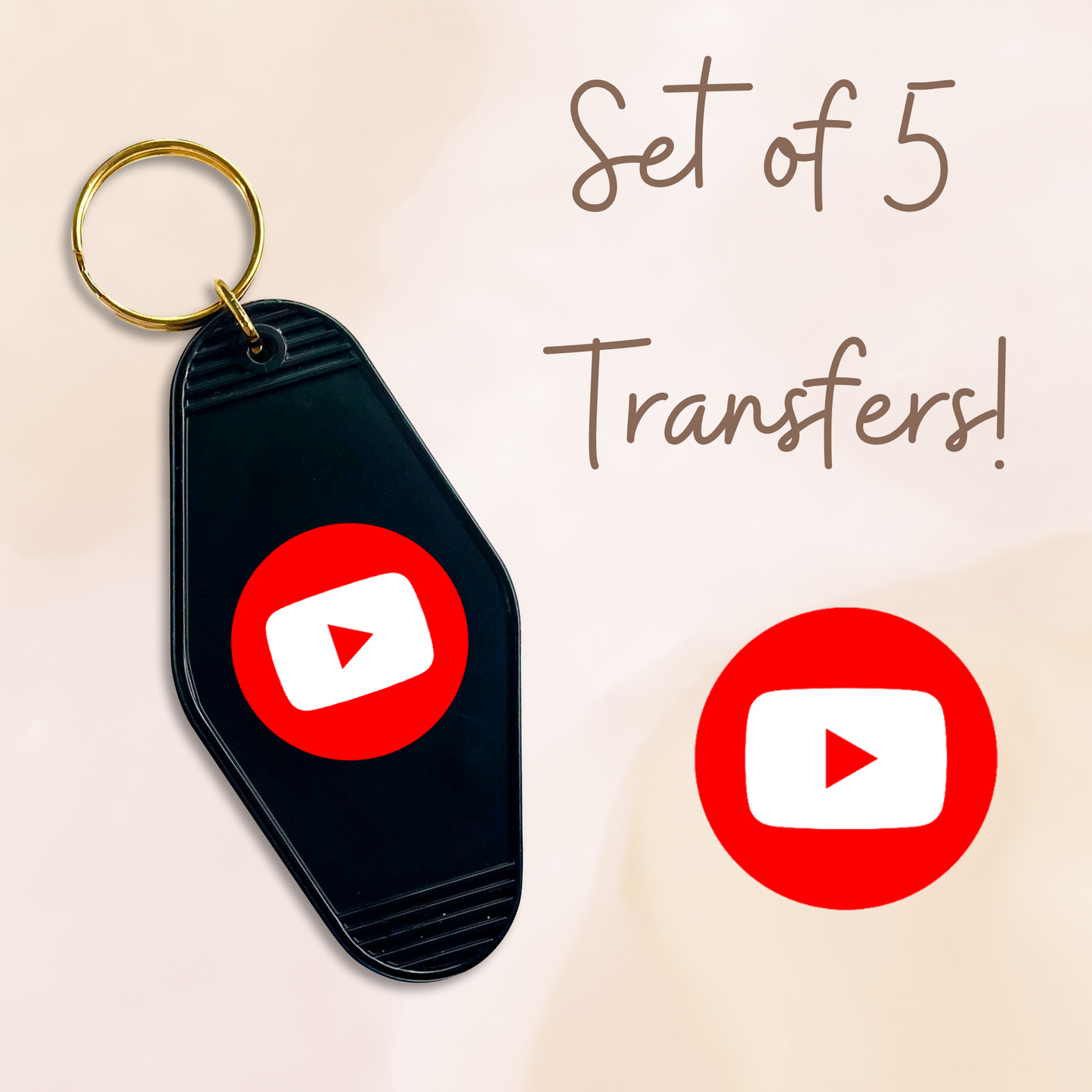 Tube Red Logo MOTEL KEYCHAIN Transfer