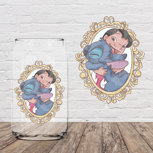 Girl and Alien Frame Fall Things 4" UV DTF