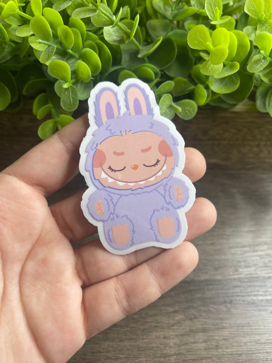 Purple Bubu Clear Vinyl Sticker