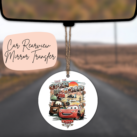 Take The Open Road Rear View Mirror UV DTF TRANSFER