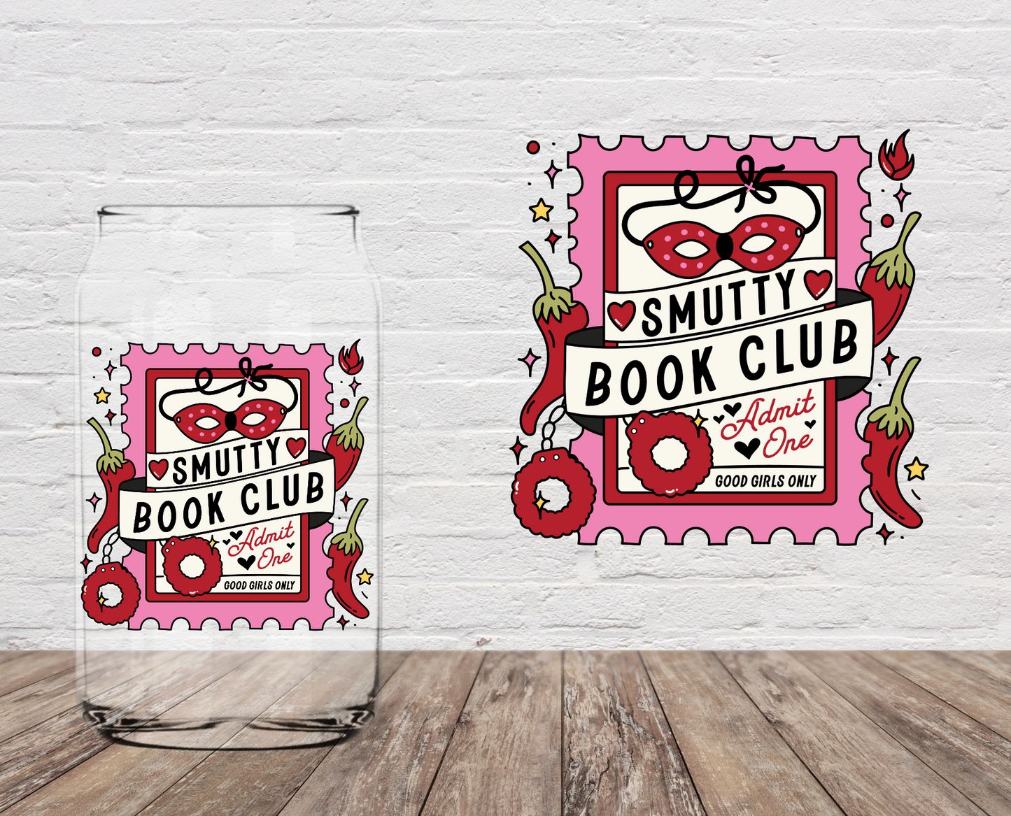 Smutty Book Club 4" UV DTF