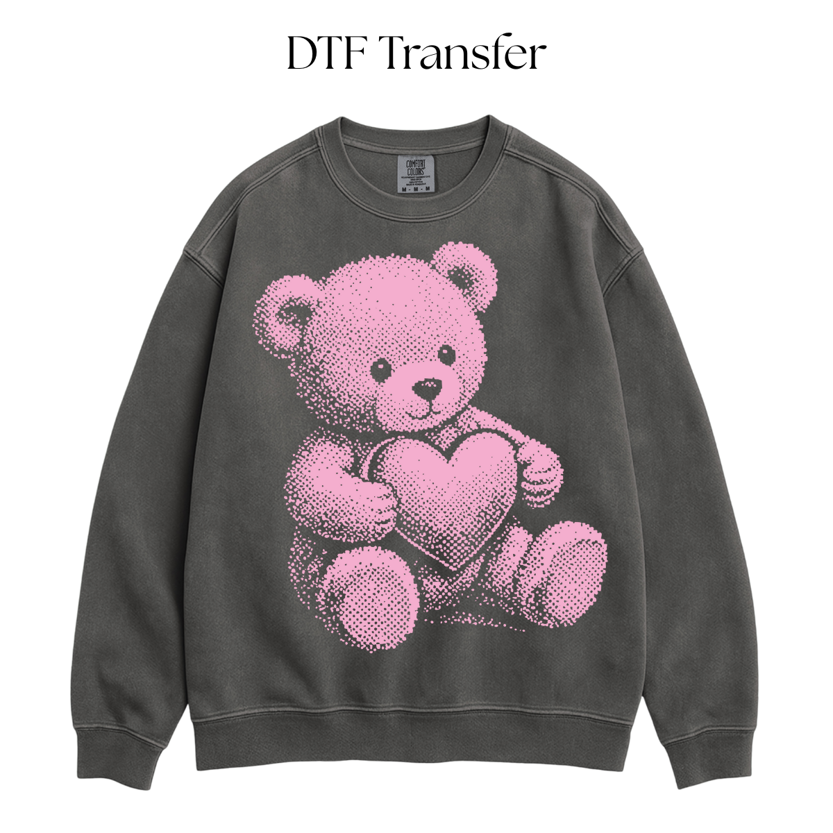 Pink Teddy Single Color DTF Transfer