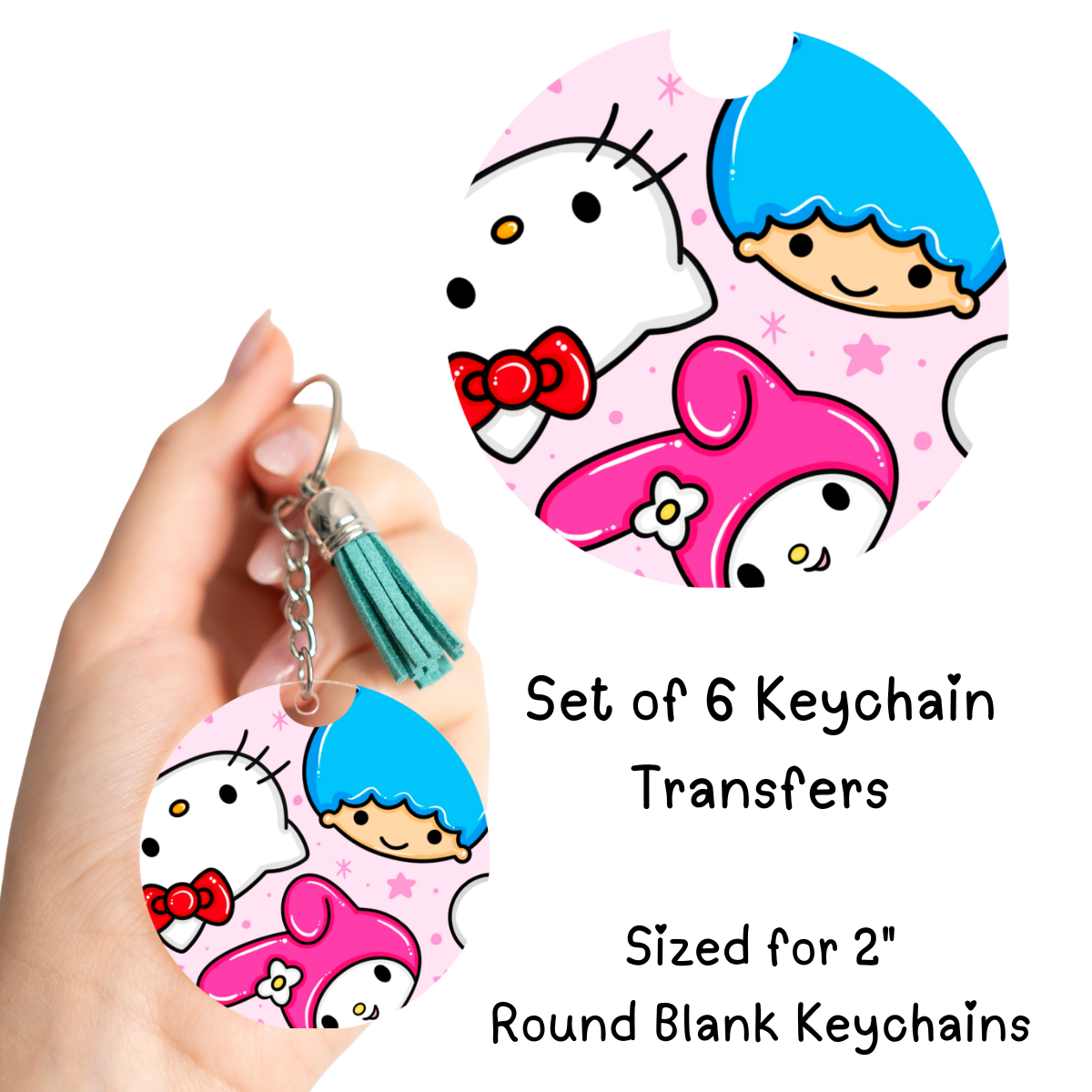 Kitty Melody KiKi Keychain Transfer Set of 6