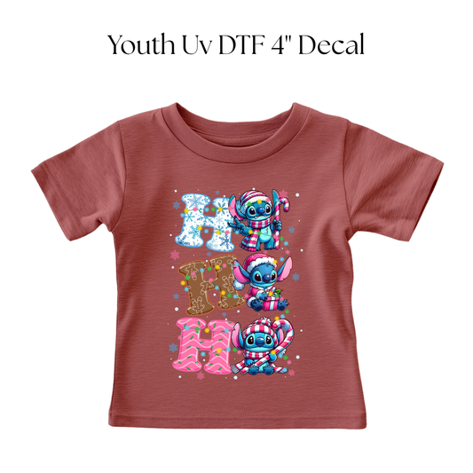 YOUTH Ho Ho Ho Blue Alien DTF Transfer