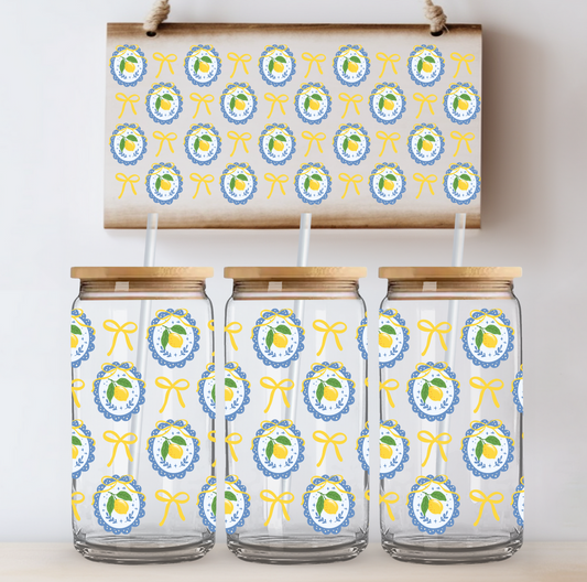 Lemons and Frames DOUBLE SIDED UV DTF Wrap