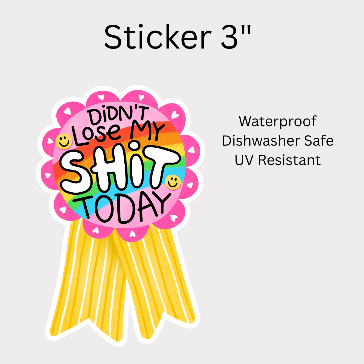 Didn’t Lose My Shit White Vinyl Sticker