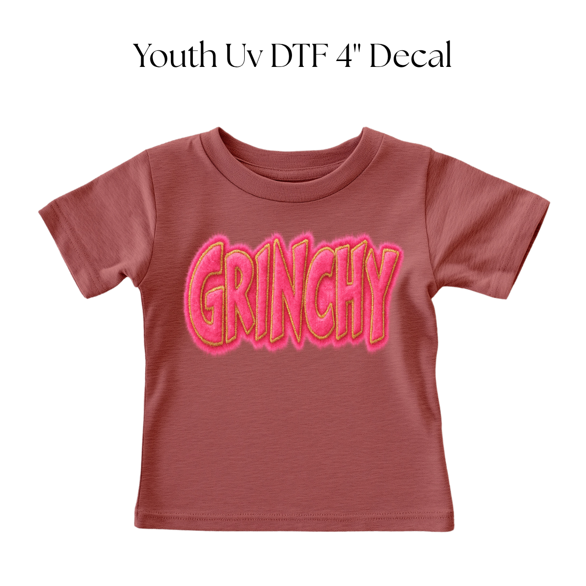 YOUTH Grinchy Faux Patch DTF Transfer