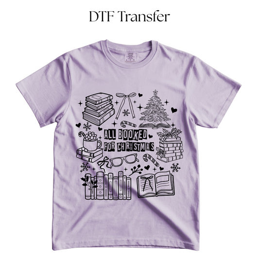 All Booked For Christmas Single Color DTF Transfer