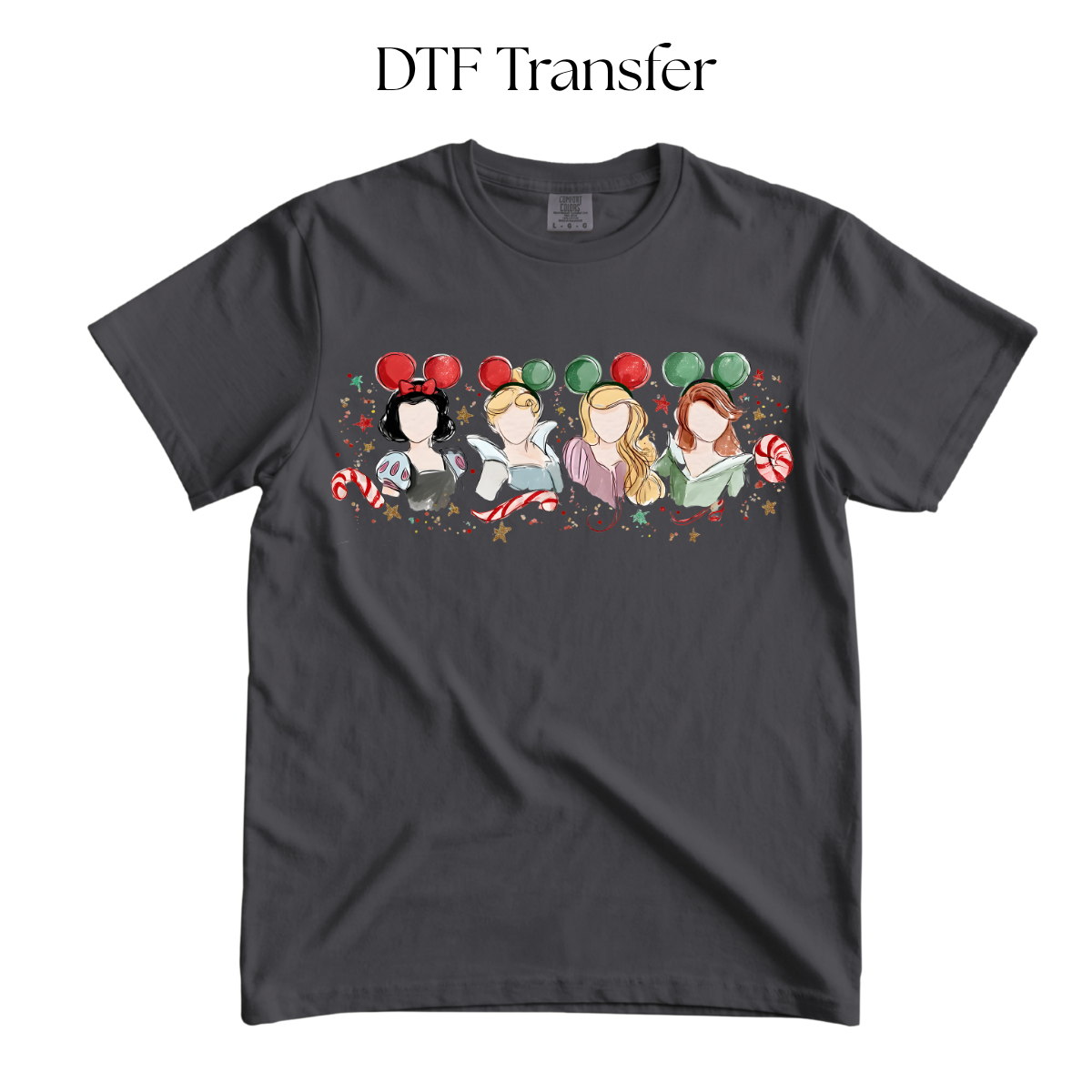 Princess Christmas Ears DTF Transfer
