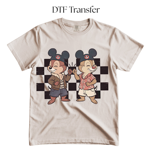 Squirrels Fist Bump DTF Transfer