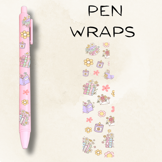 Books and Envelopes UV DTF Wrap For Ballpoint Pen