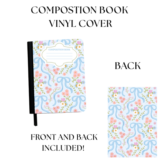 Blue Bows Notebook Cover