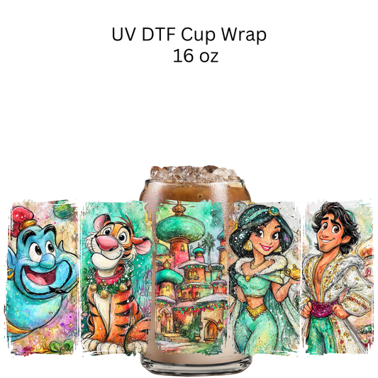 Jasmine Christmas UV DTF Cup Wrap