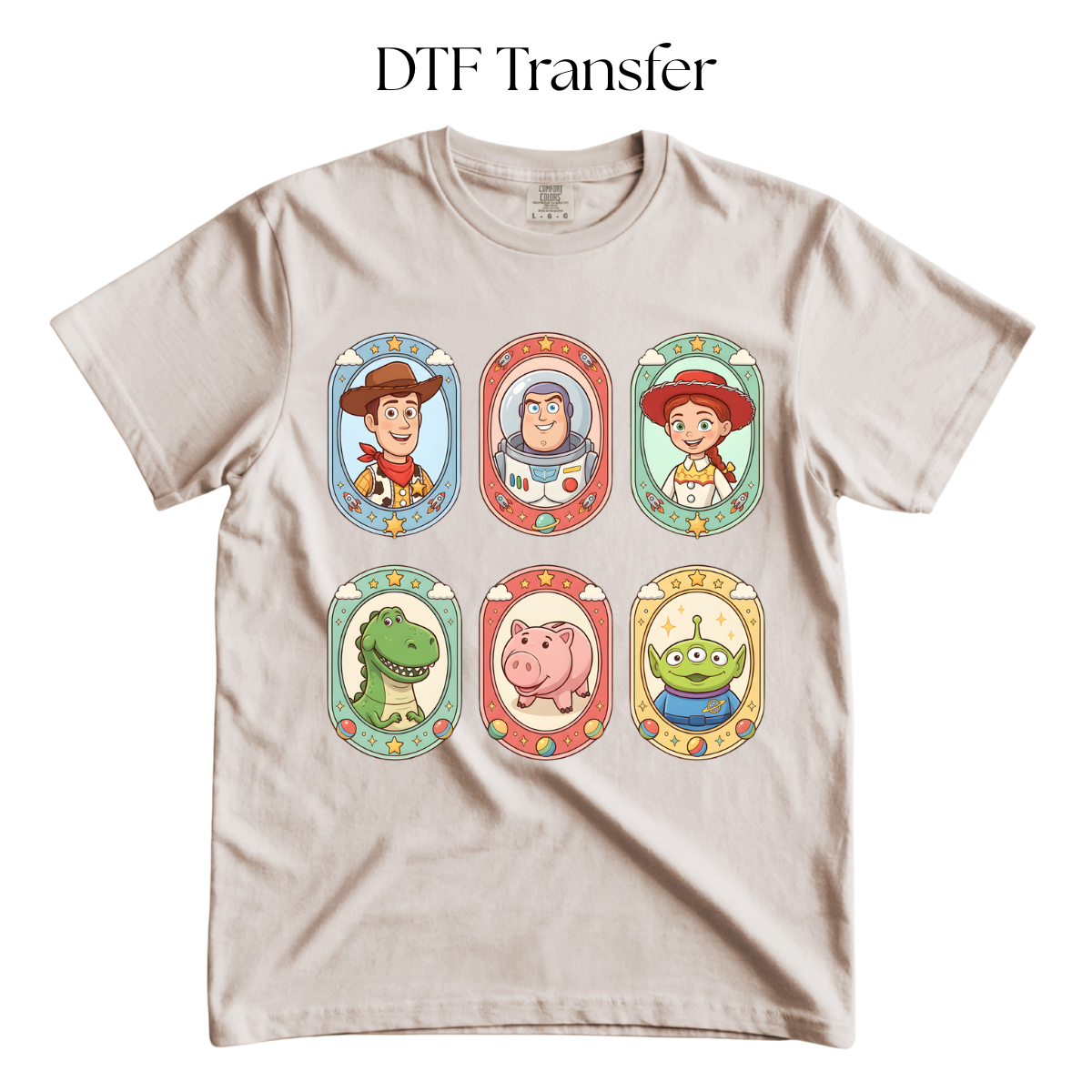Toy Characters Frames DTF Transfer