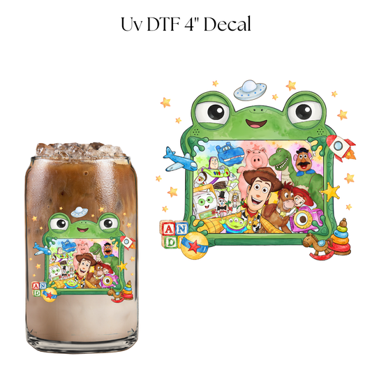Toy Green Pad 4” UV DTF Cup Decal