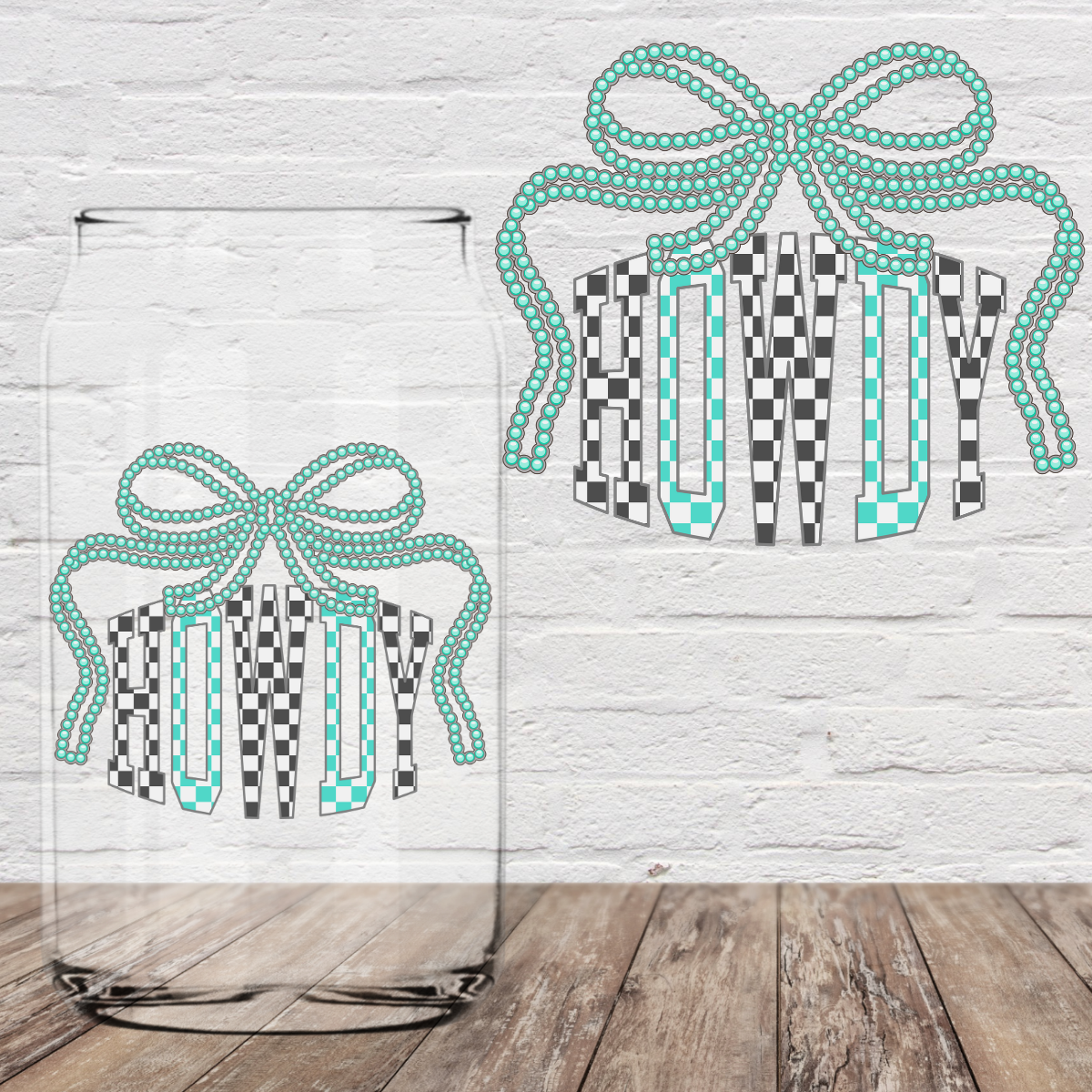 Teal Howdy 4" UV DTF (Print to Order)