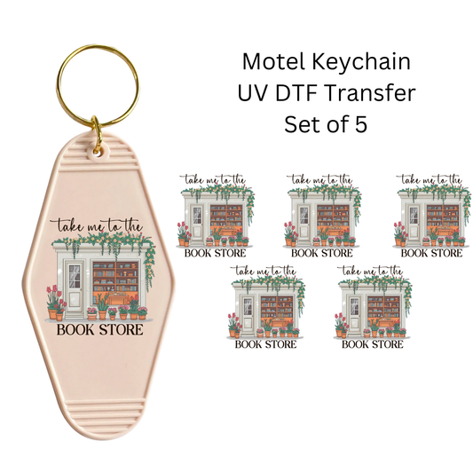 Take Me To the Bookstore Keychain Transfers