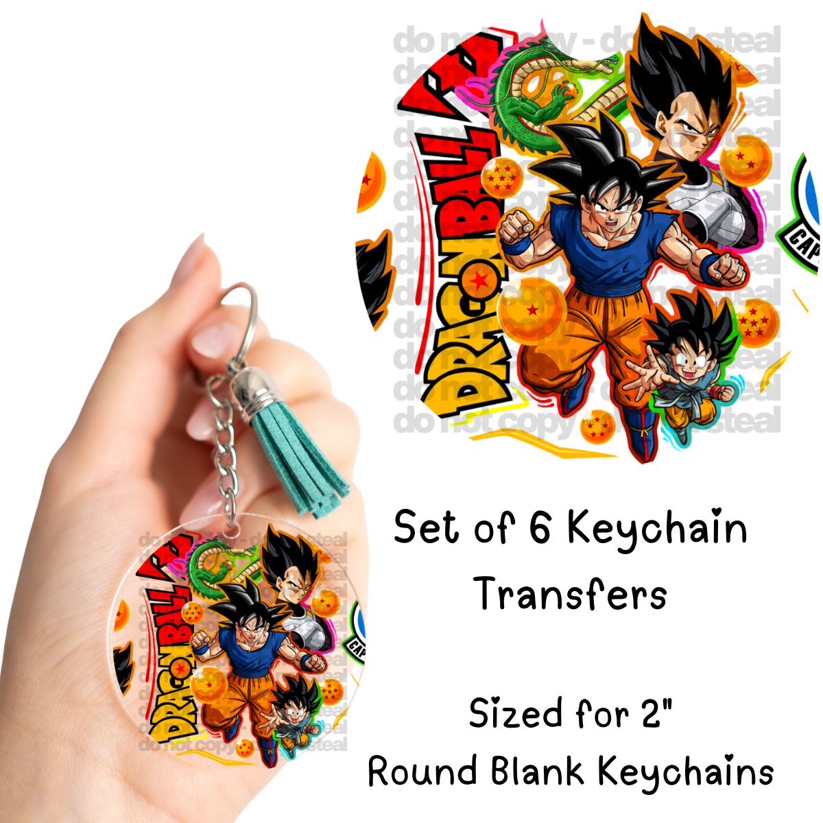 Ball Z Round Keychain Transfer