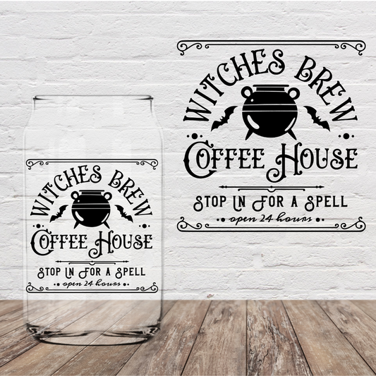Witches Brew Coffee House 4" UV DTF (Print to Order)