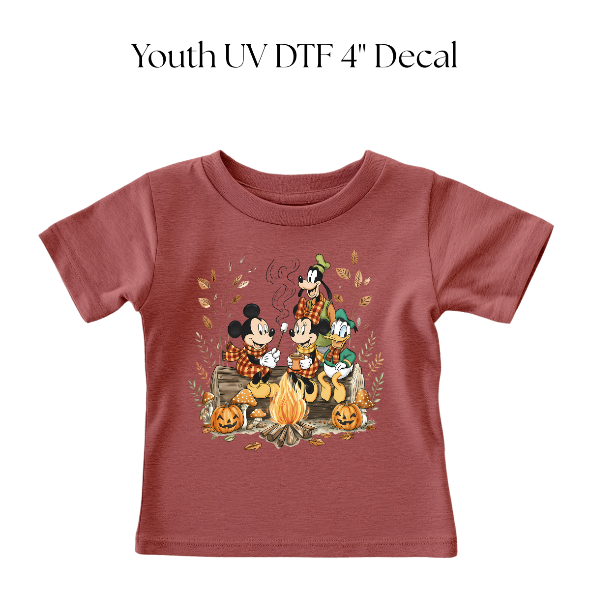 YOUTH Mouse Friends Bonfire  DTF Transfer