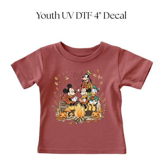 YOUTH Mouse Friends Bonfire  DTF Transfer