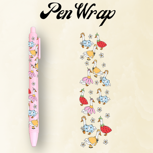 Dressed Up Goose  UV DTF Wrap For Ballpoint Pen